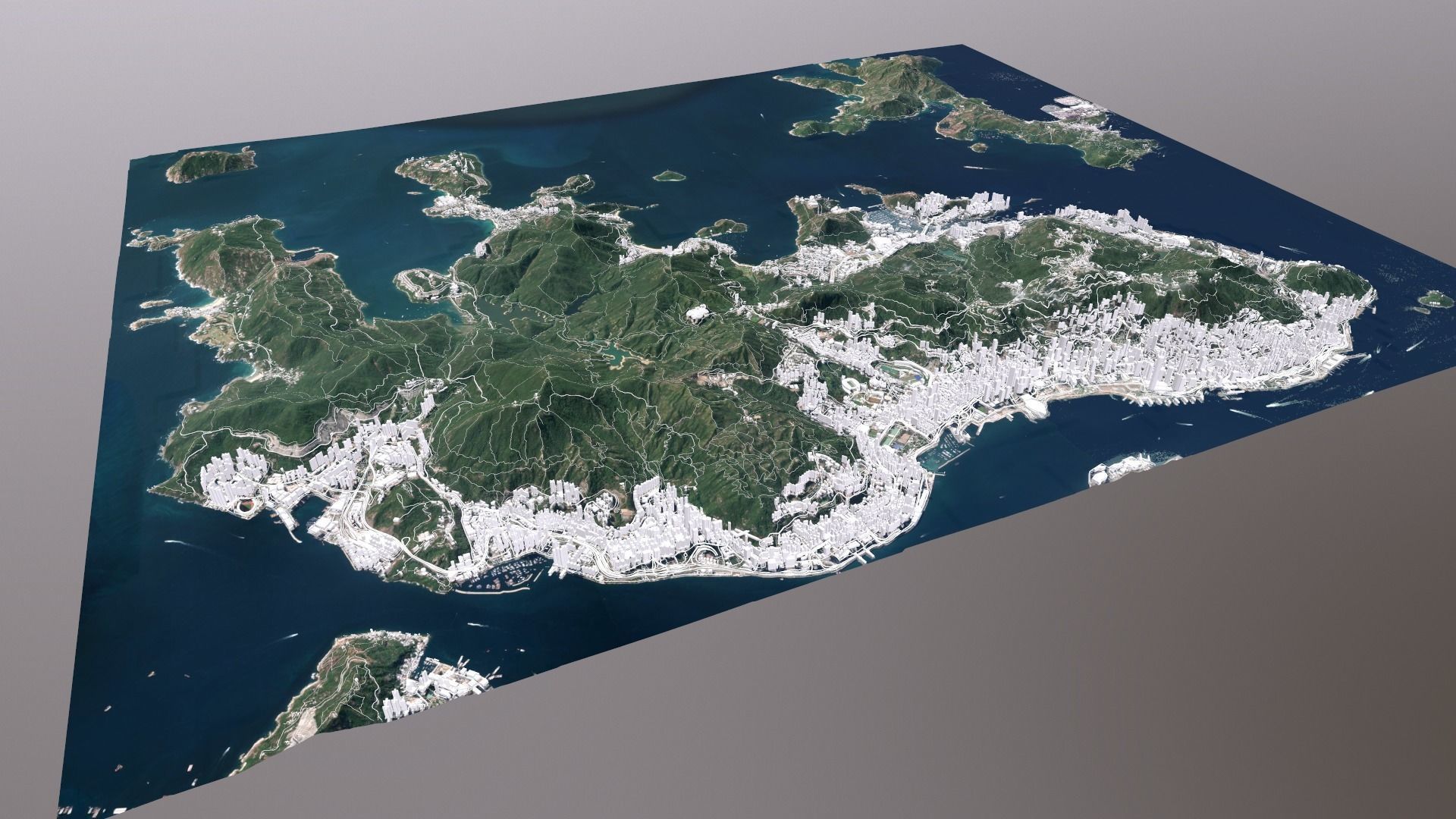 Cityscape Hong Kong China 3D model_2