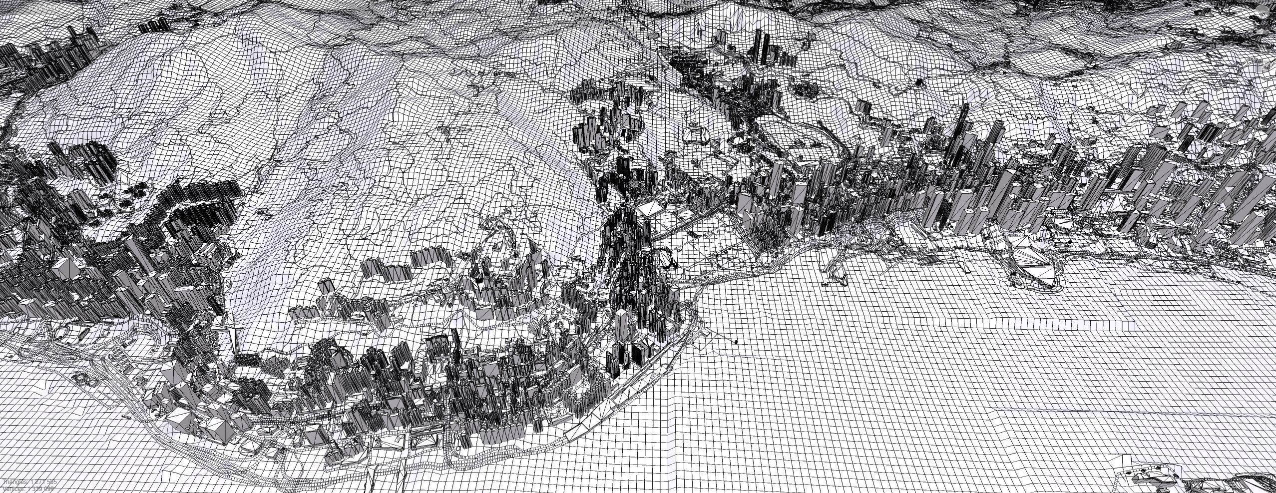 Cityscape Hong Kong China 3D model_12