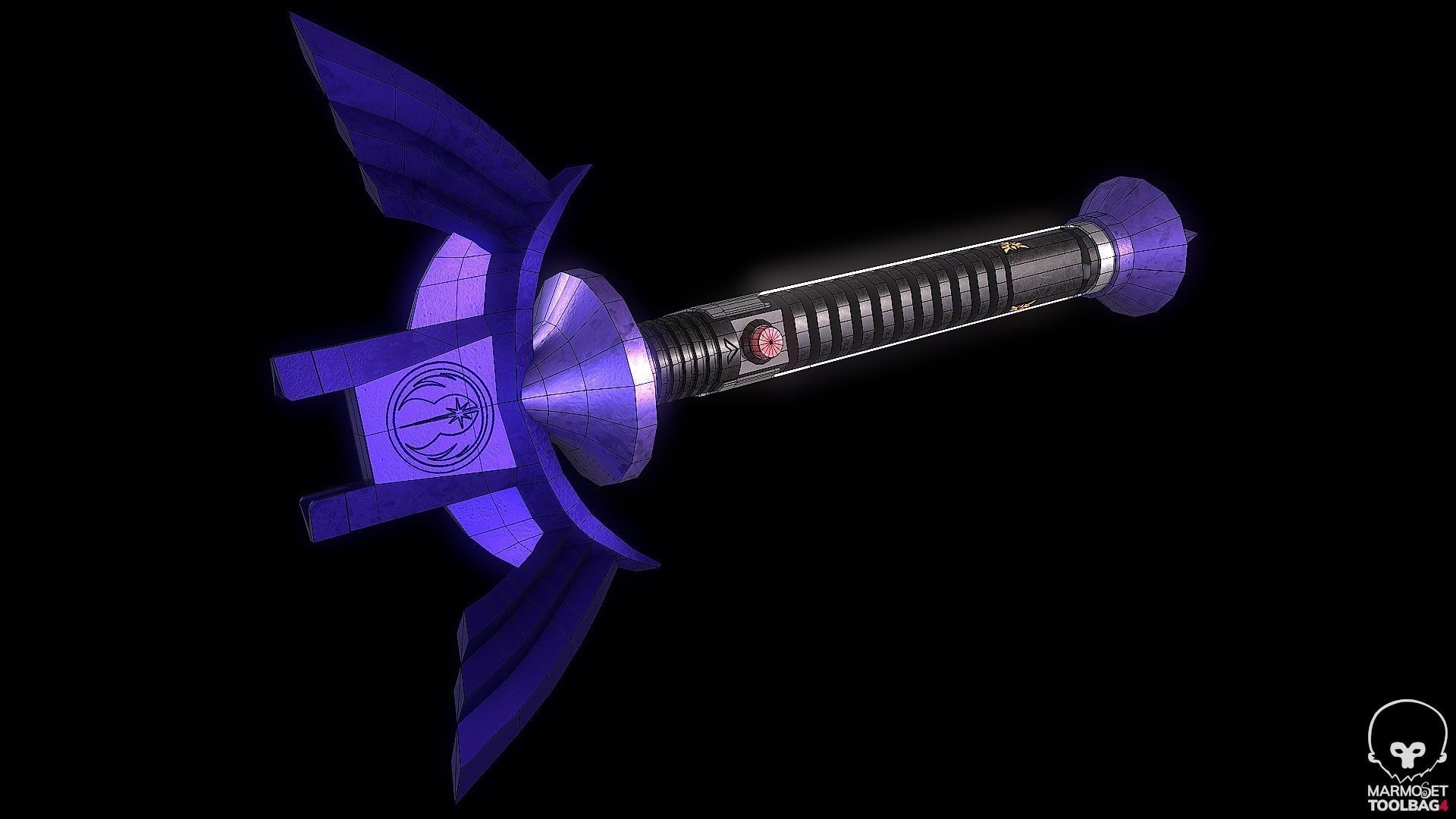Lightsaber Master Sword Low-poly 3D model_6