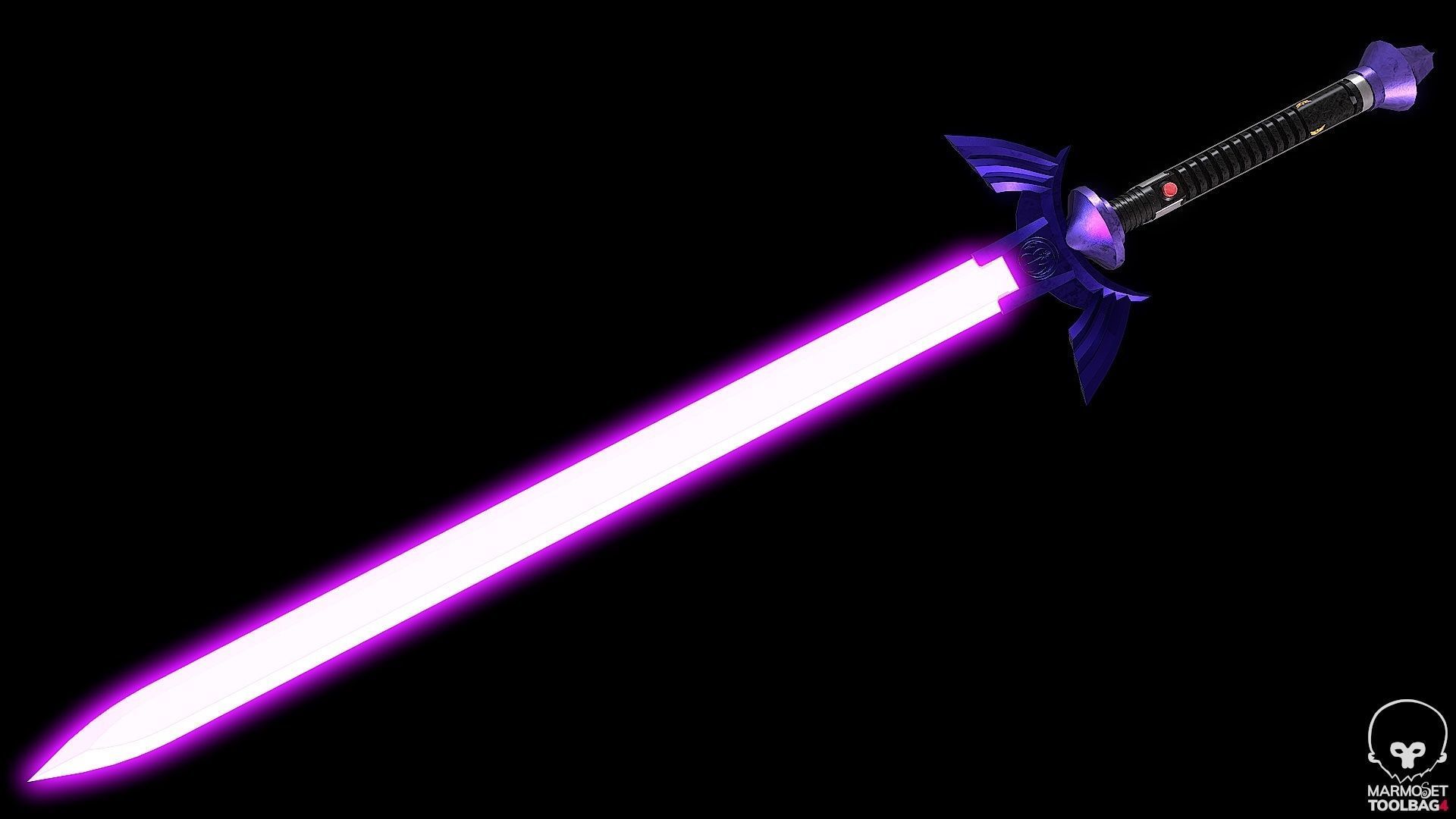 Lightsaber Master Sword Low-poly 3D model_3