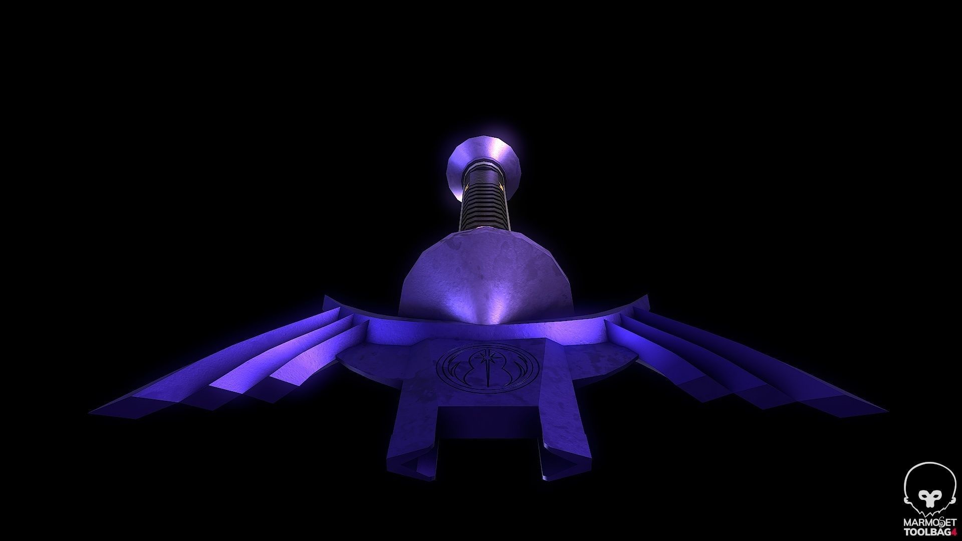 Lightsaber Master Sword Low-poly 3D model_11