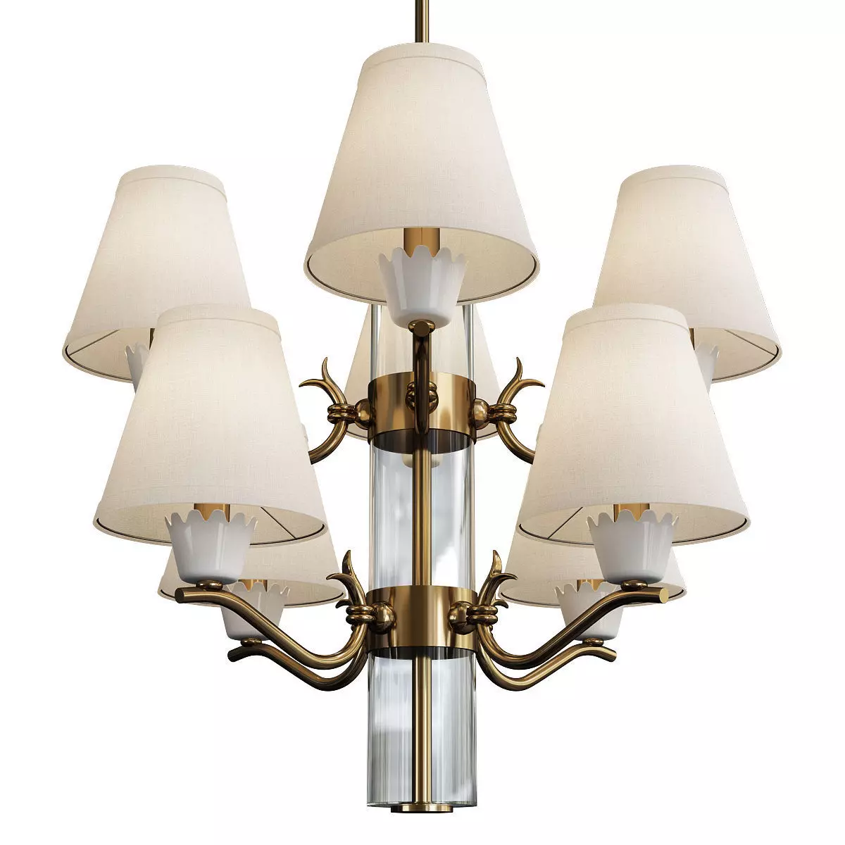 Fontana Arte Chandelier Low-poly 3D model