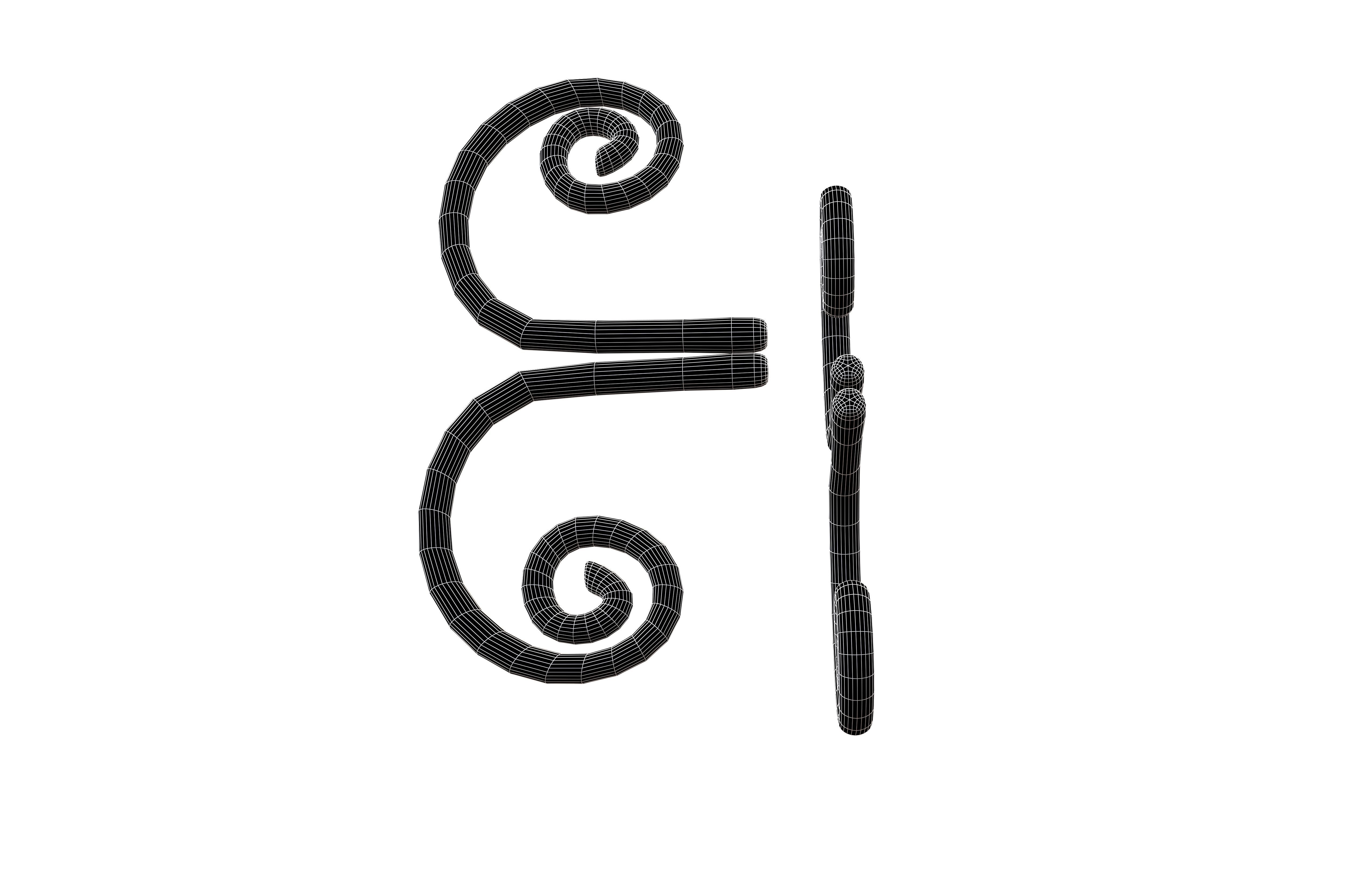 Butterfly Wing v1 003 Low-poly 3D model_5