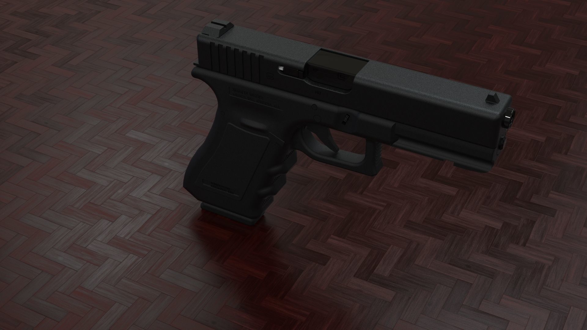 glock pistol 3D model_2