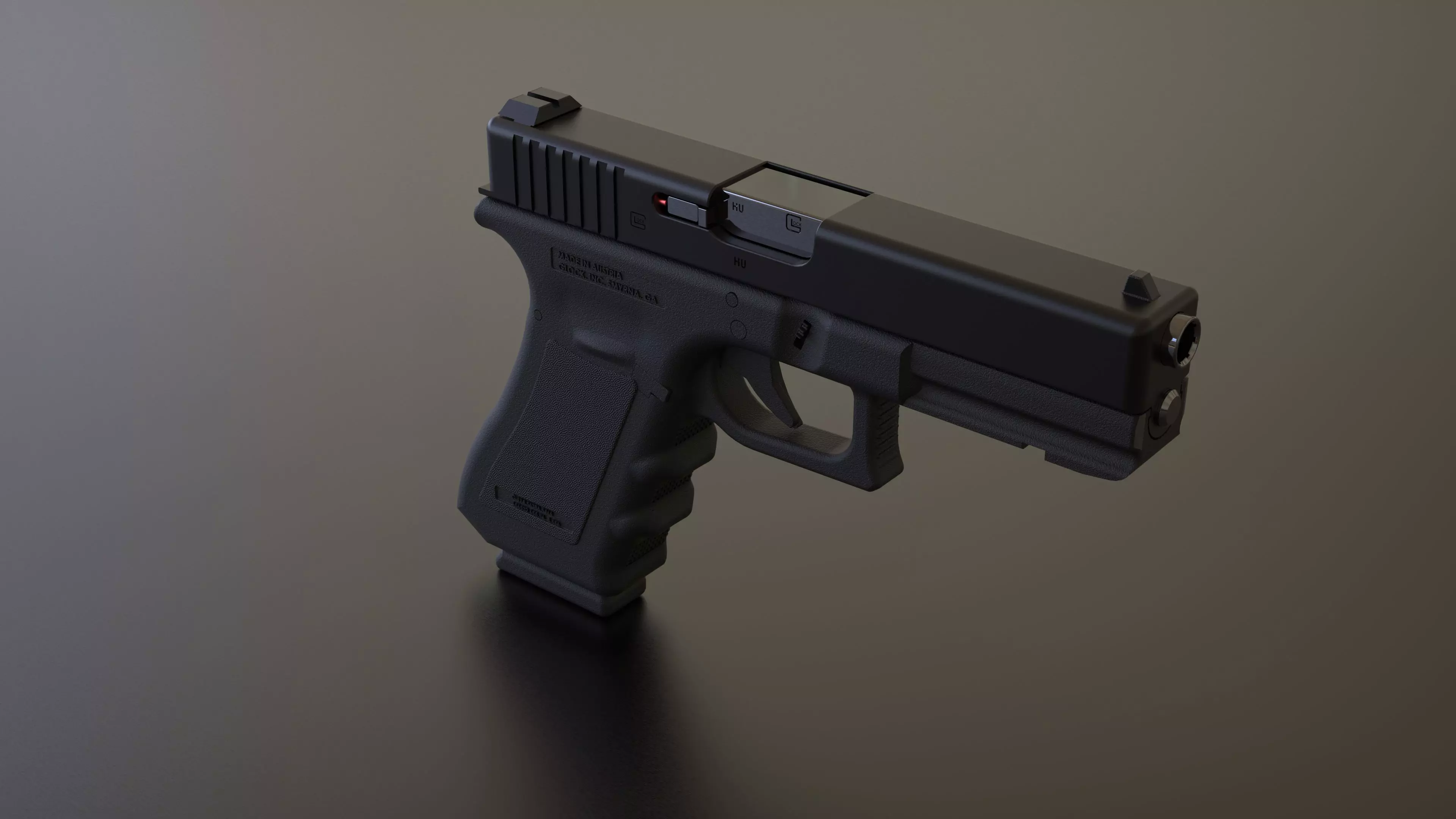 glock pistol 3D model_0