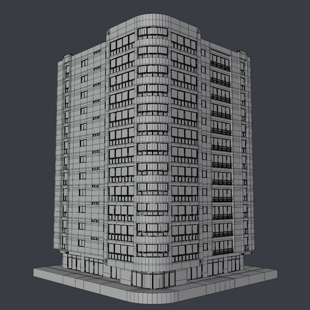 Residential Building with internal 6 3D model_21