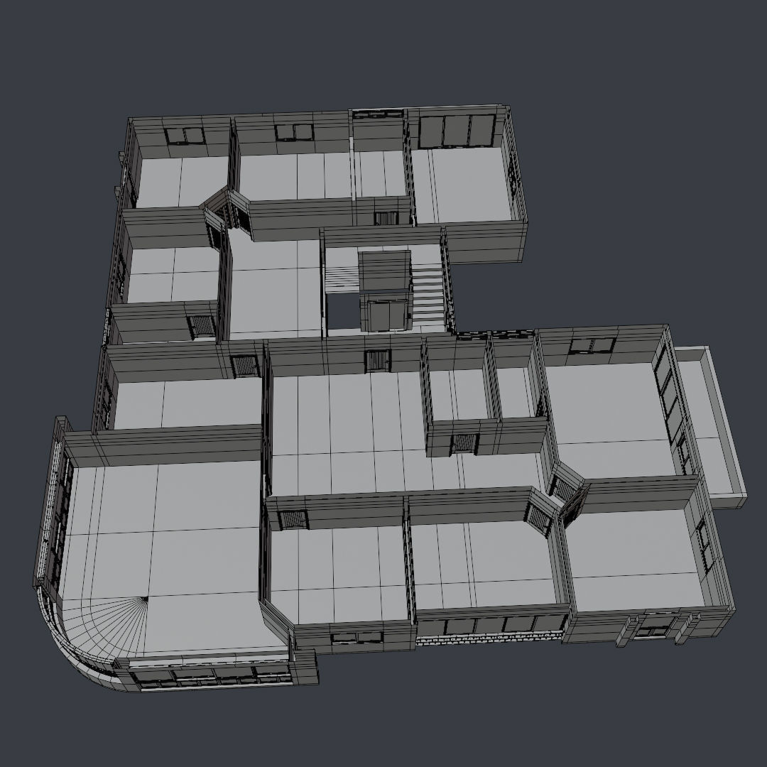 Residential Building with internal 6 3D model_27