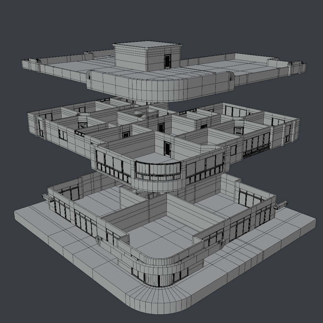 Residential Building with internal 6 3D model_26