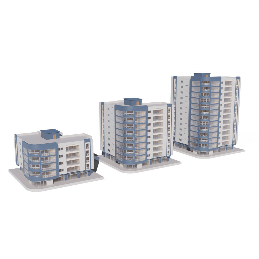 Residential Building with internal 6 3D model_10
