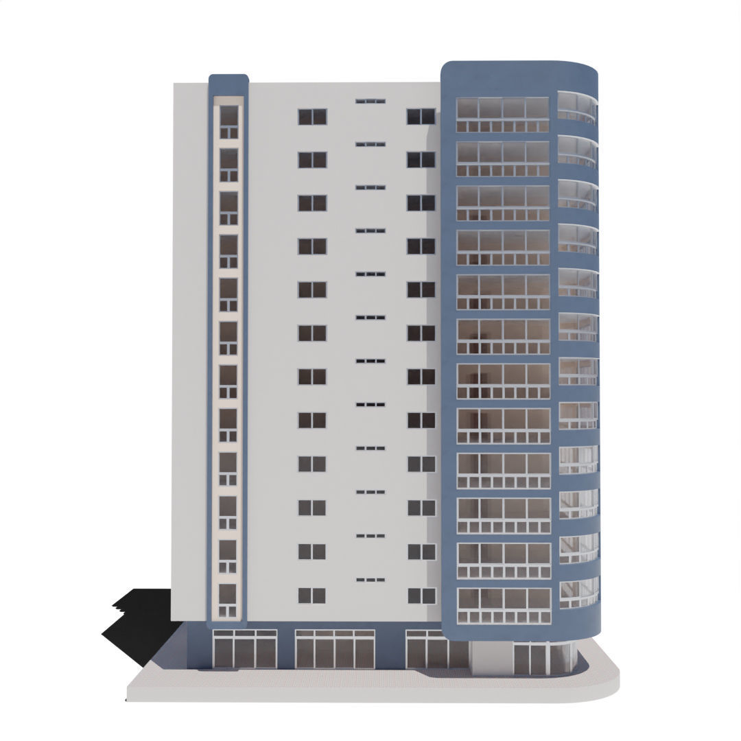 Residential Building with internal 6 3D model_6
