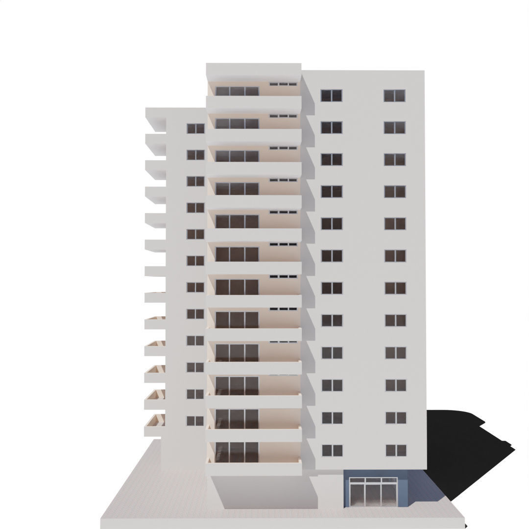 Residential Building with internal 6 3D model_8