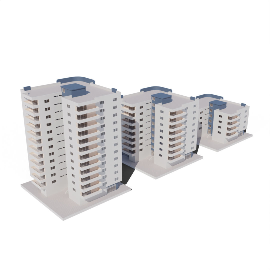 Residential Building with internal 6 3D model_11