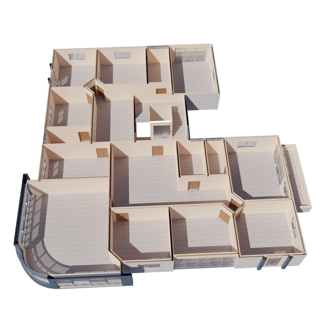 Residential Building with internal 6 3D model_14