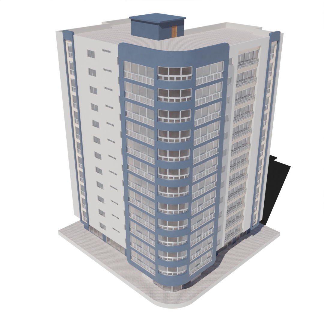 Residential Building with internal 6 3D model_9