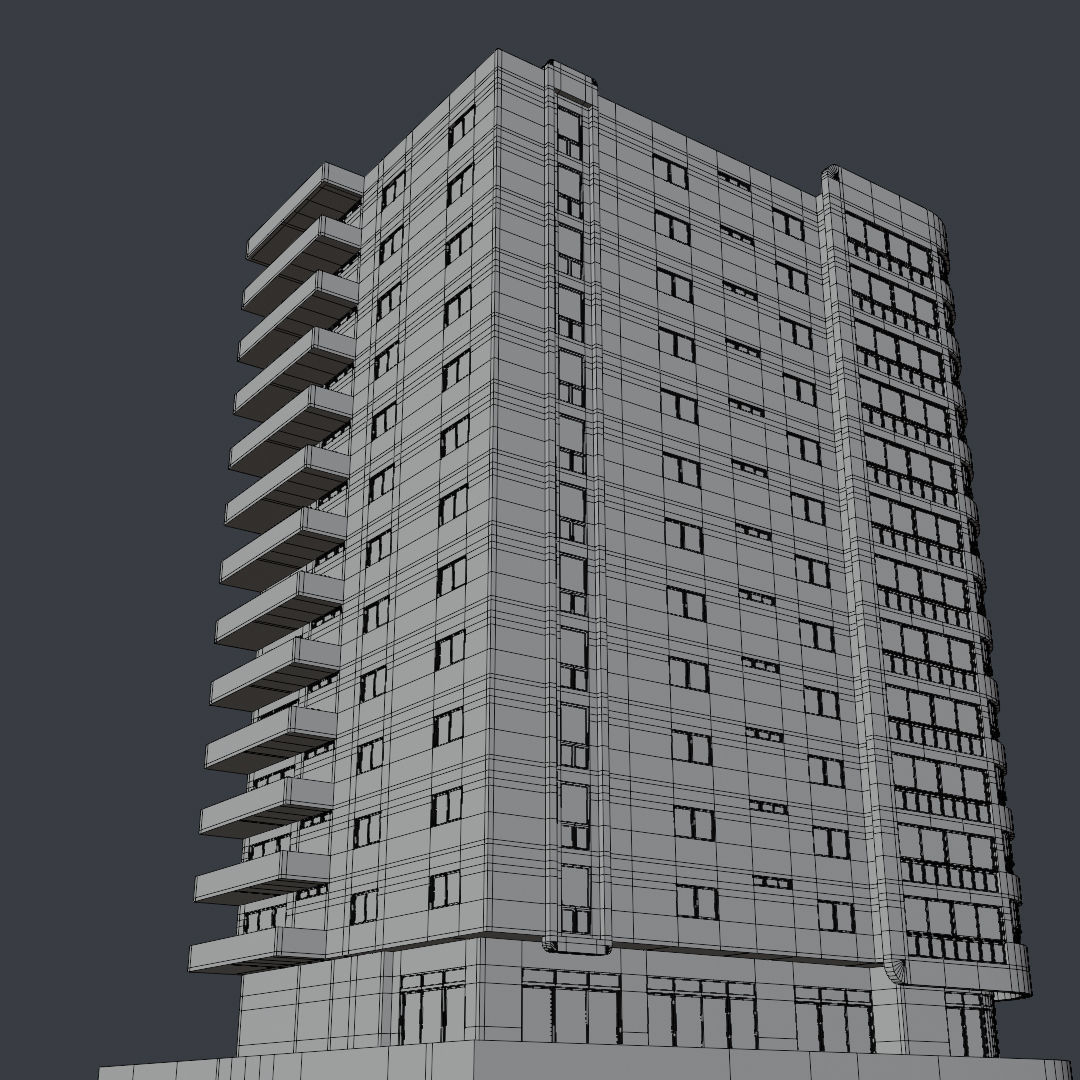 Residential Building with internal 6 3D model_23