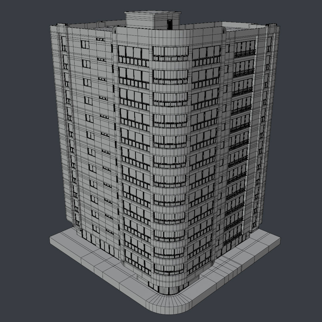 Residential Building with internal 6 3D model_20