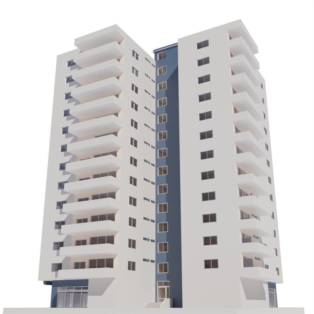 Residential Building with internal 6 3D model_5