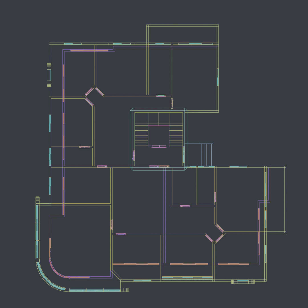 Residential Building with internal 6 3D model_32