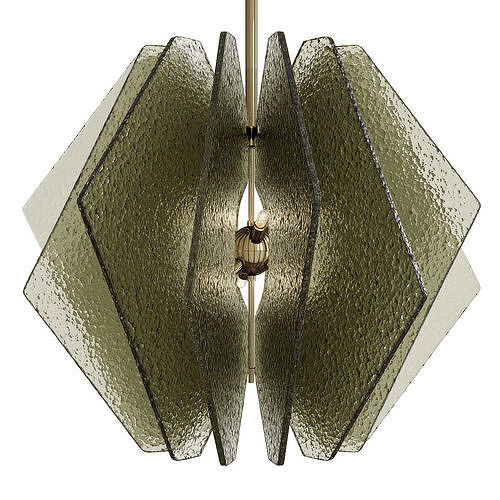 Frosted Glass Slabs Suspension Low-poly 3D model