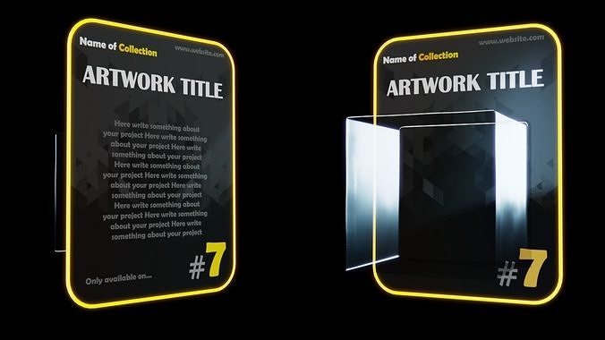 Collectible Toy Box NFT Template Low-poly 3D model