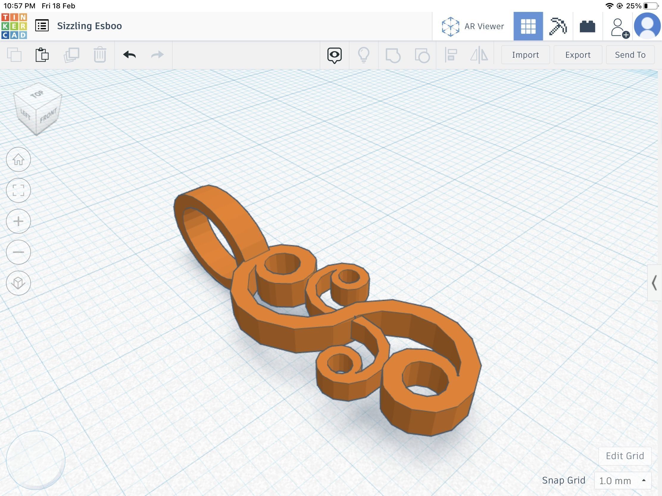 Modern pendant stl 3D print model_1