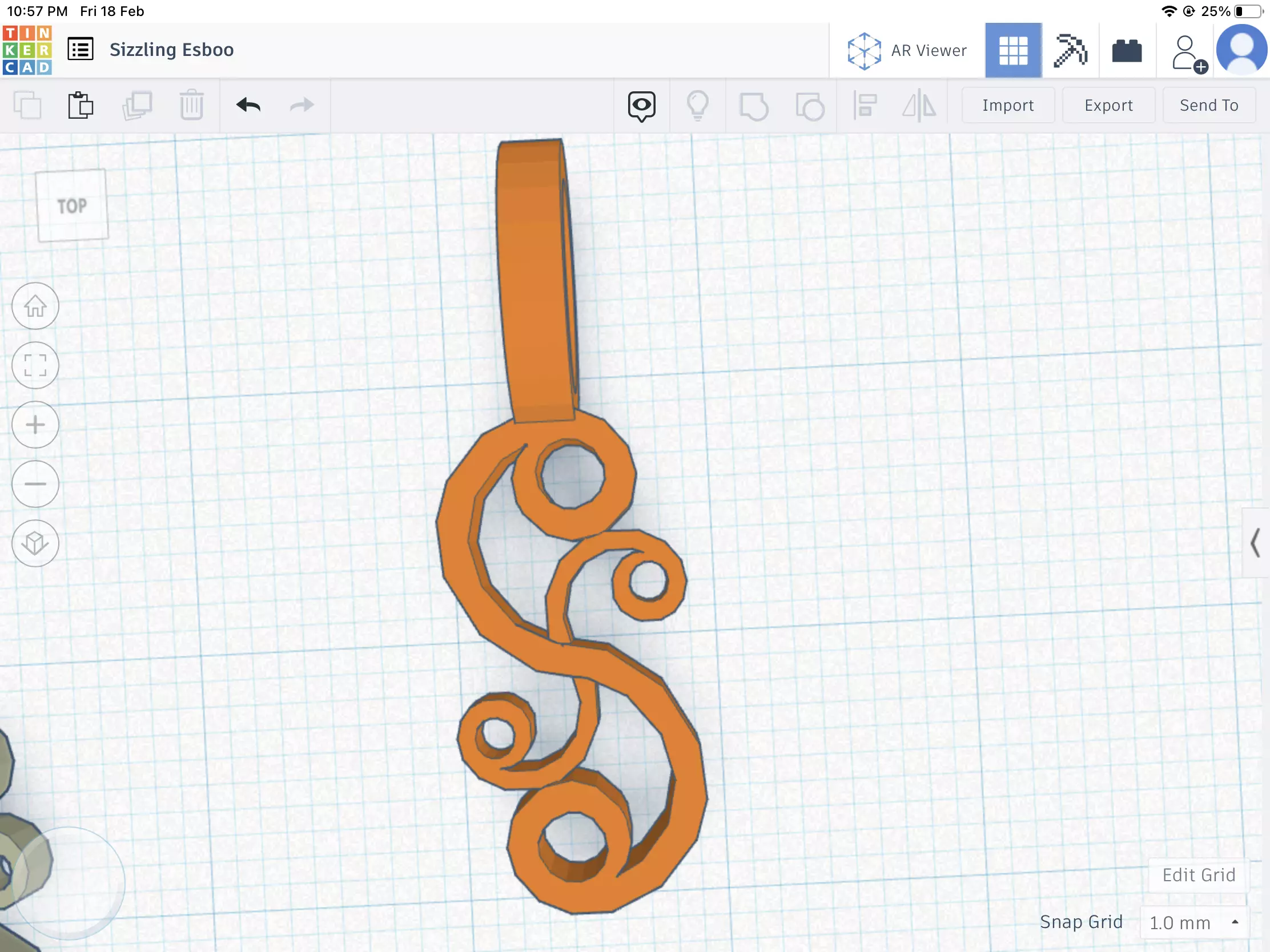 Modern pendant stl 3D print model_0