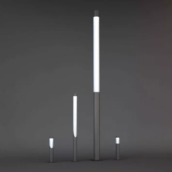 Modern Tubular Lamp 3D model_0