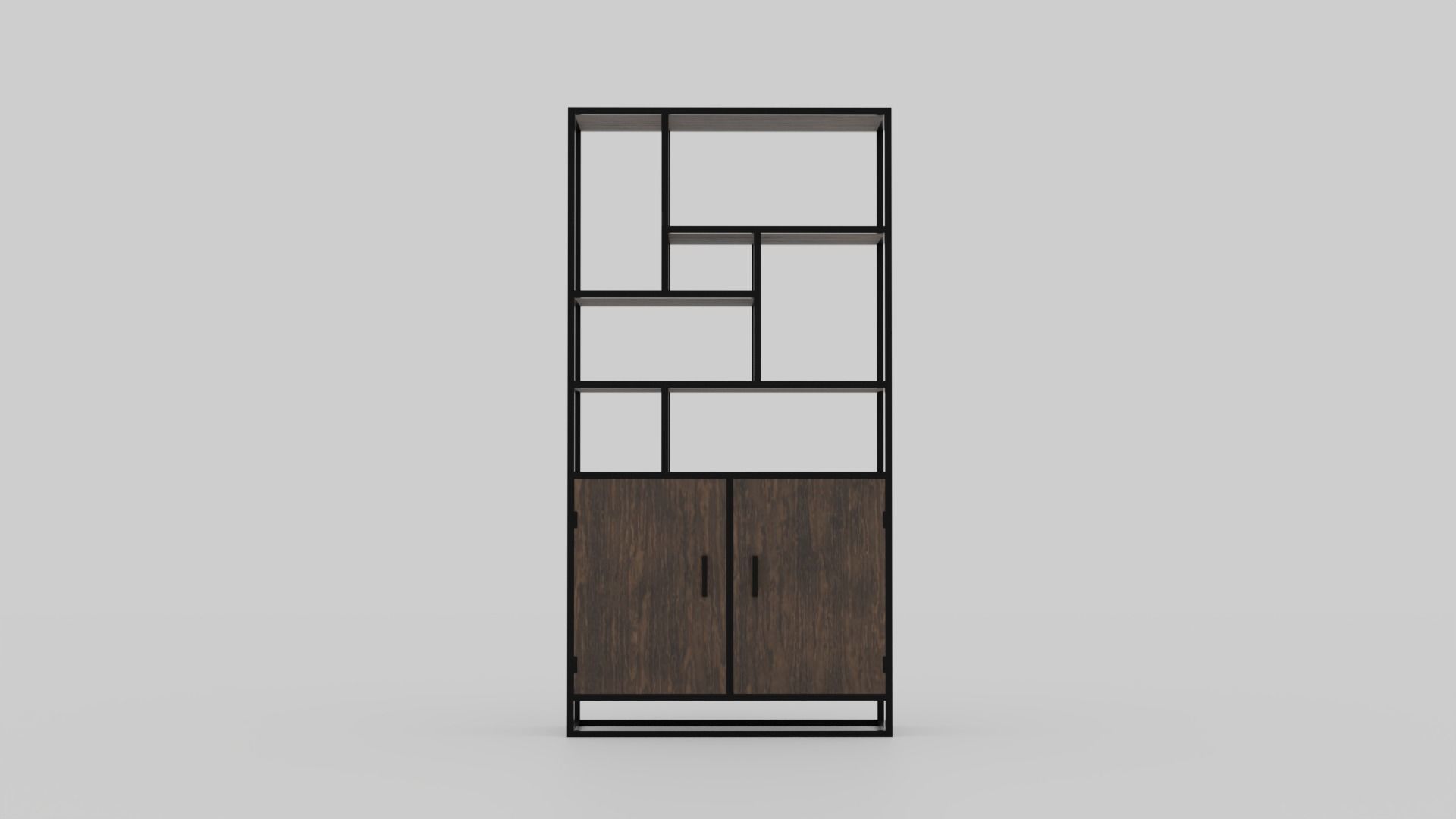 Bookshelf modern 3D model_2