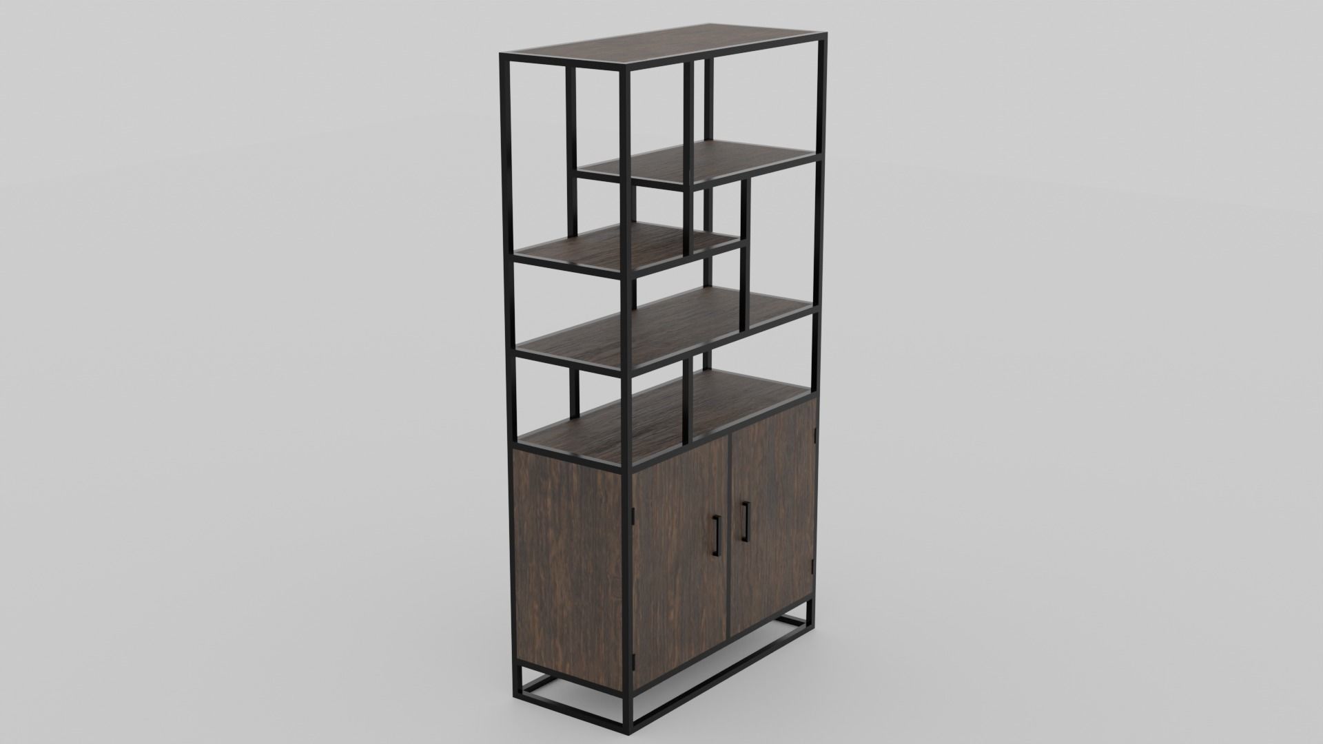 Bookshelf modern 3D model_3