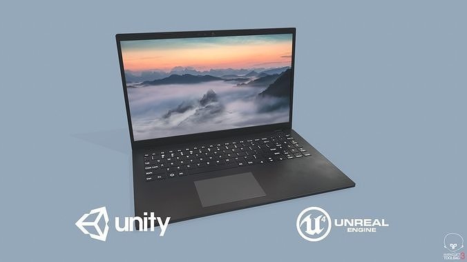 Laptop Low-poly 3D model