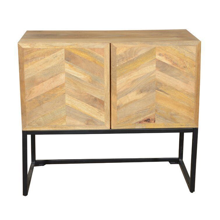 Ailean Wide Drawer Mango Wood Buffet Table 3D model_2