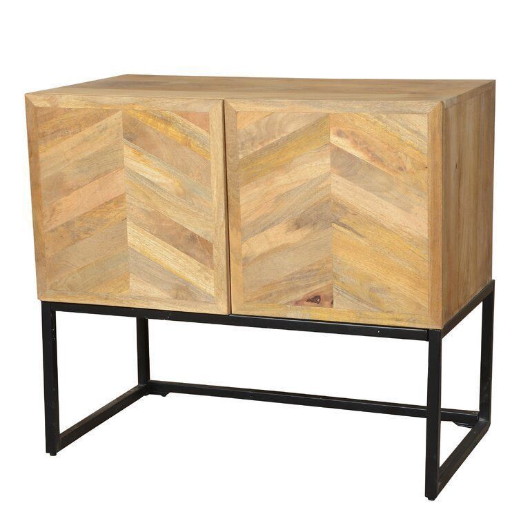 Ailean Wide Drawer Mango Wood Buffet Table 3D model_1
