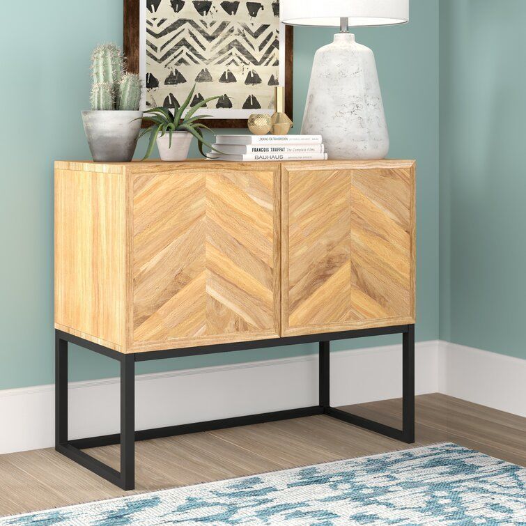 Ailean Wide Drawer Mango Wood Buffet Table 3D model_5