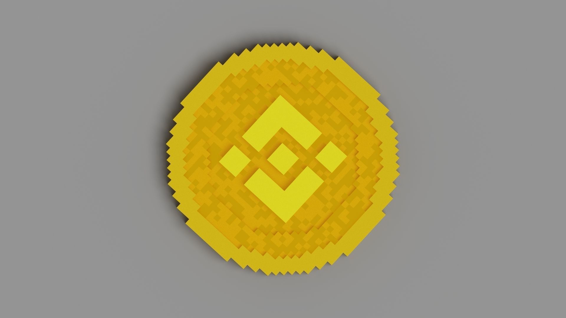Binance Coin  Low-poly 3D model_3