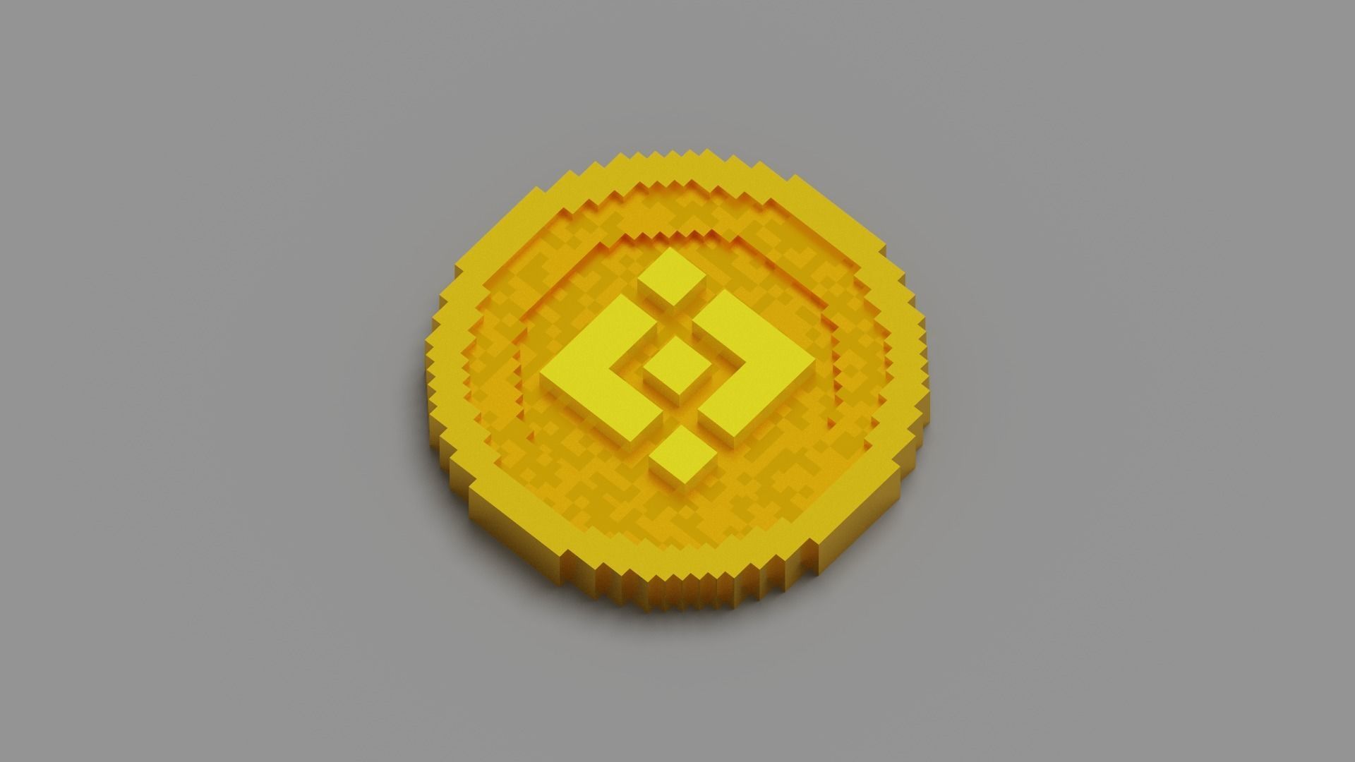 Binance Coin  Low-poly 3D model_19