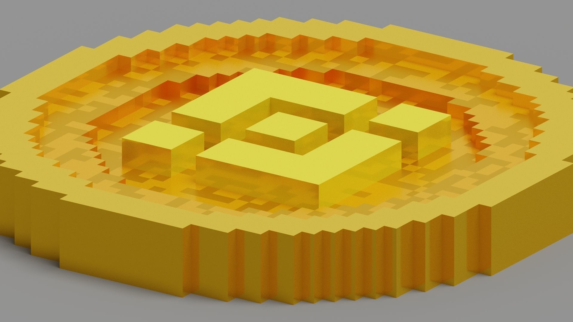 Binance Coin  Low-poly 3D model_2