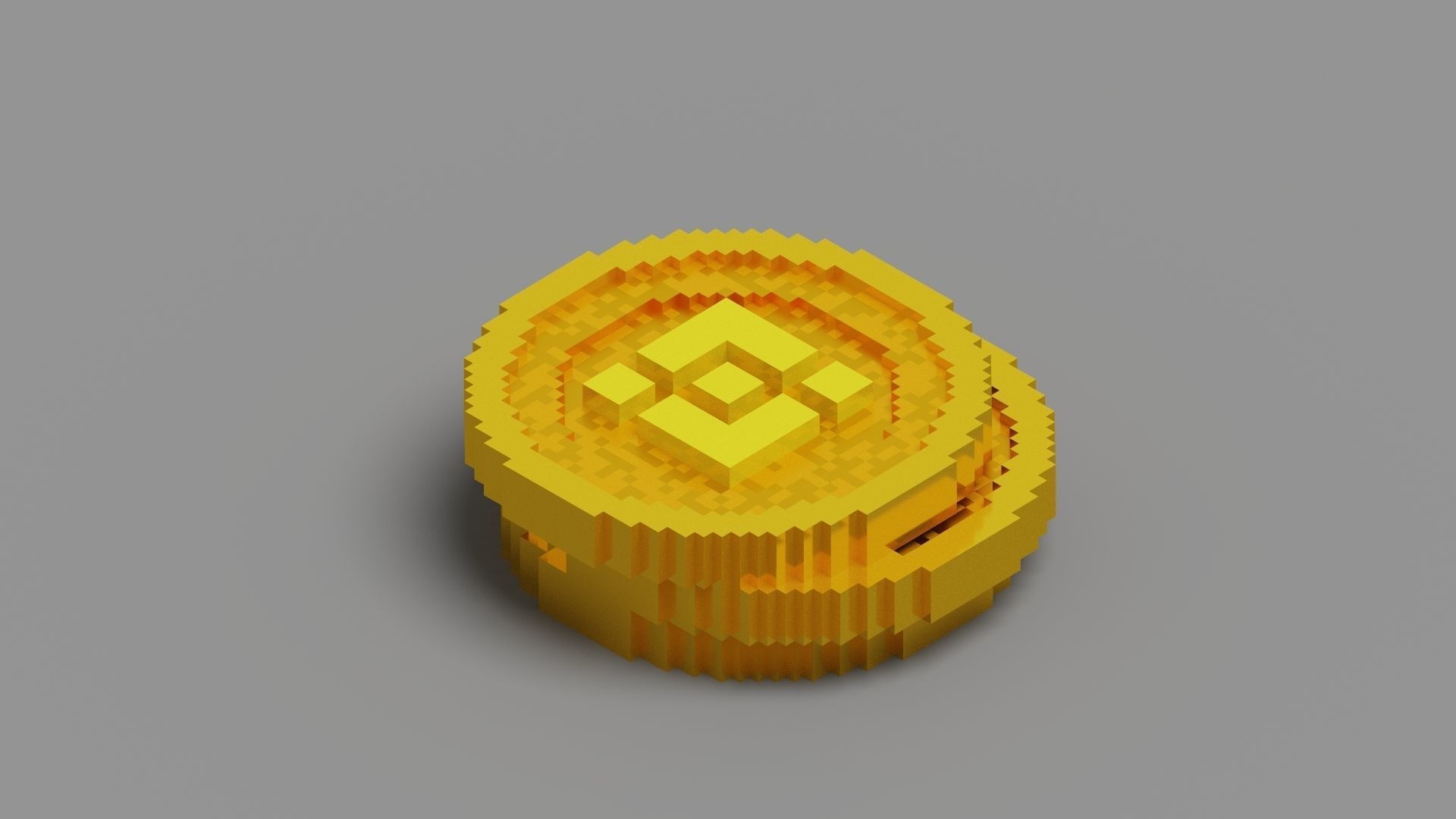 Binance Coin  Low-poly 3D model_5