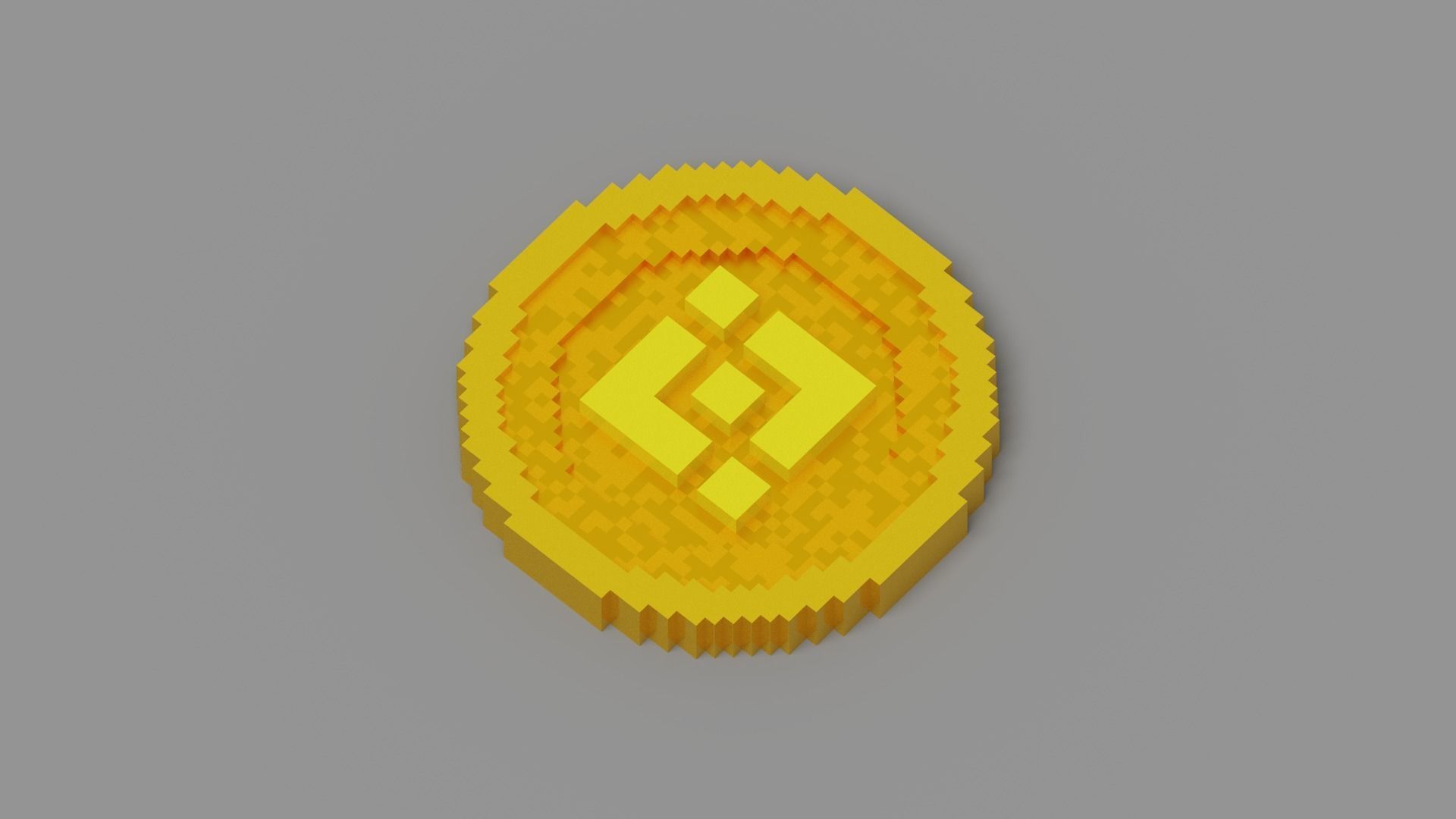 Binance Coin  Low-poly 3D model_13