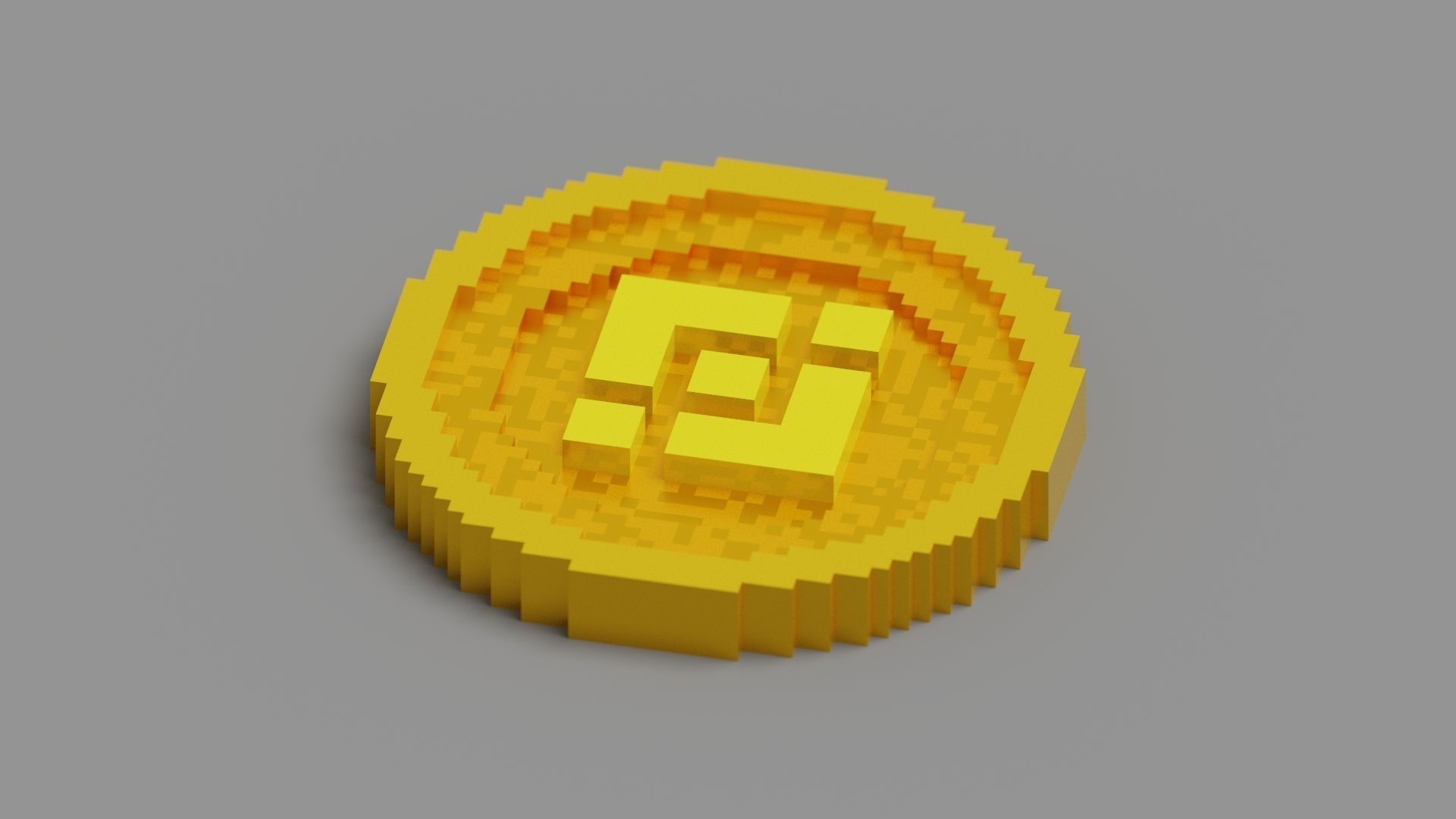 Binance Coin  Low-poly 3D model_6