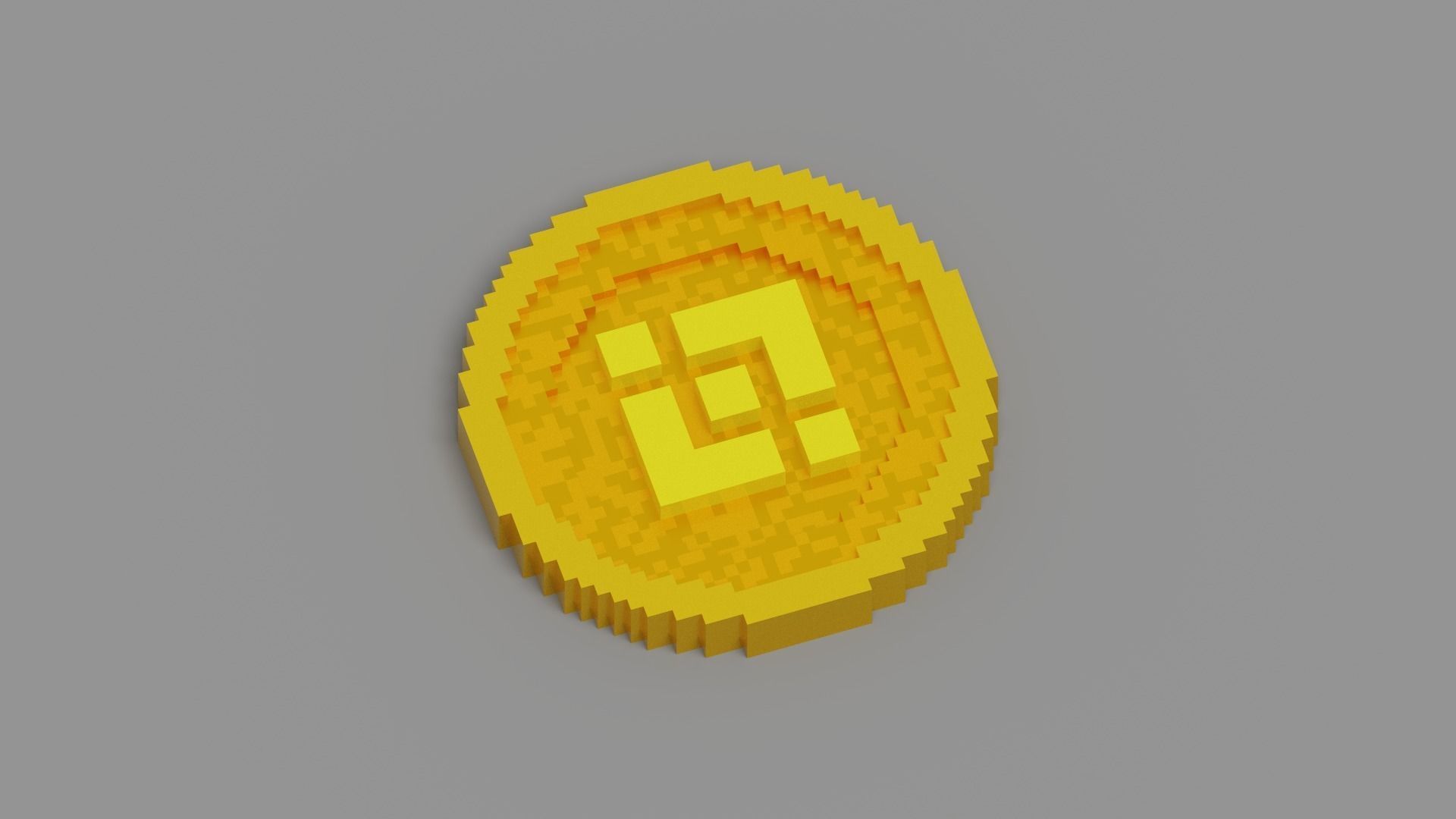 Binance Coin  Low-poly 3D model_11
