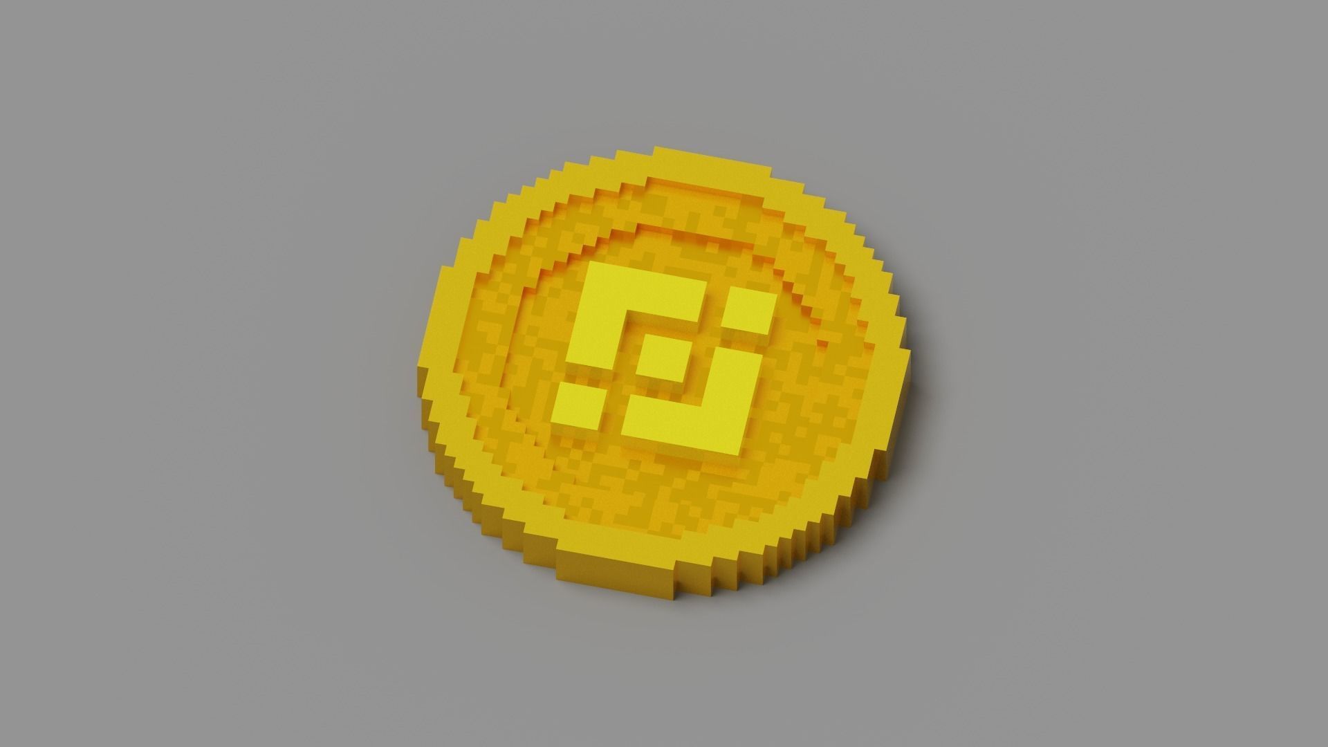 Binance Coin  Low-poly 3D model_15