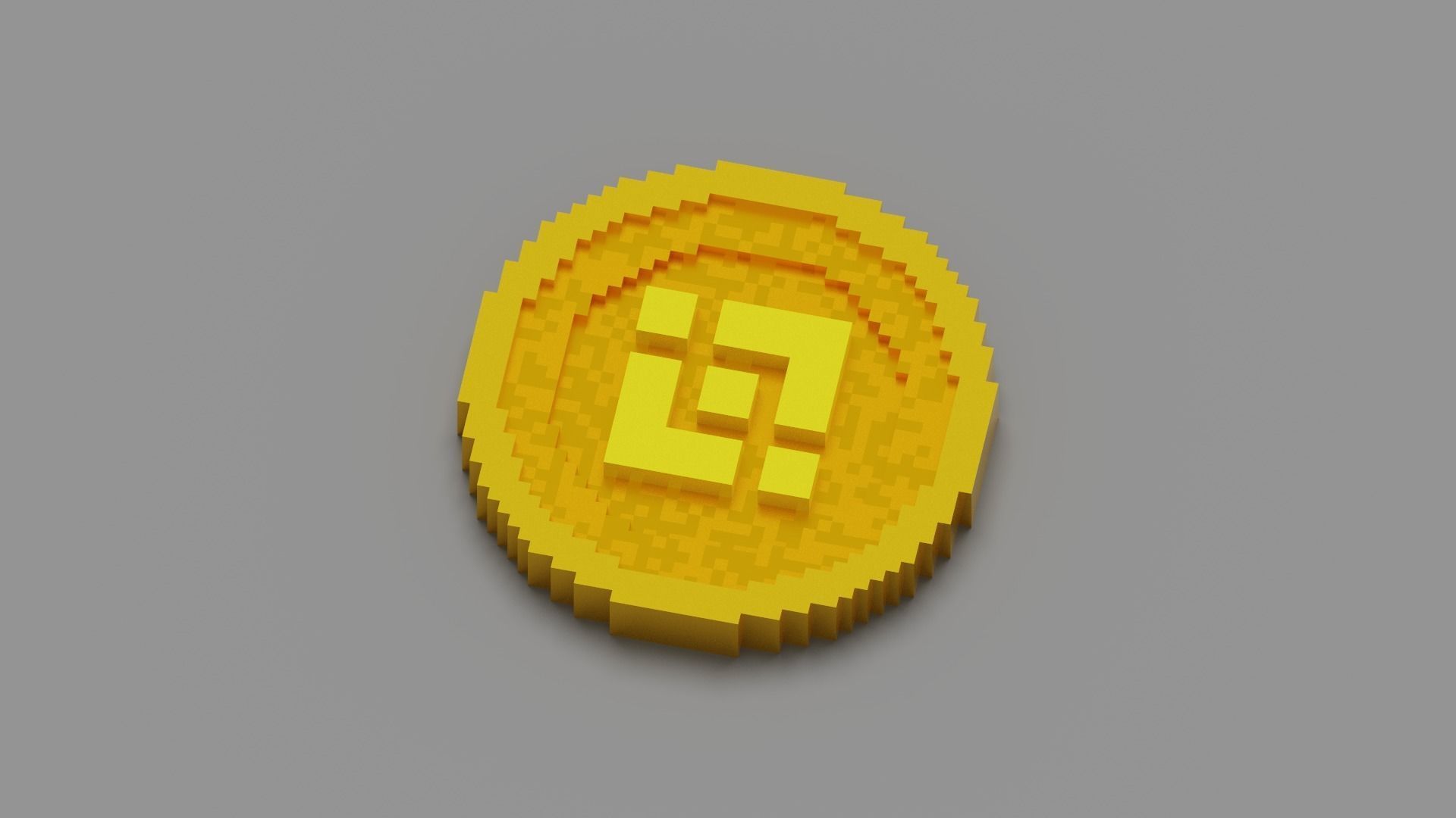 Binance Coin  Low-poly 3D model_18