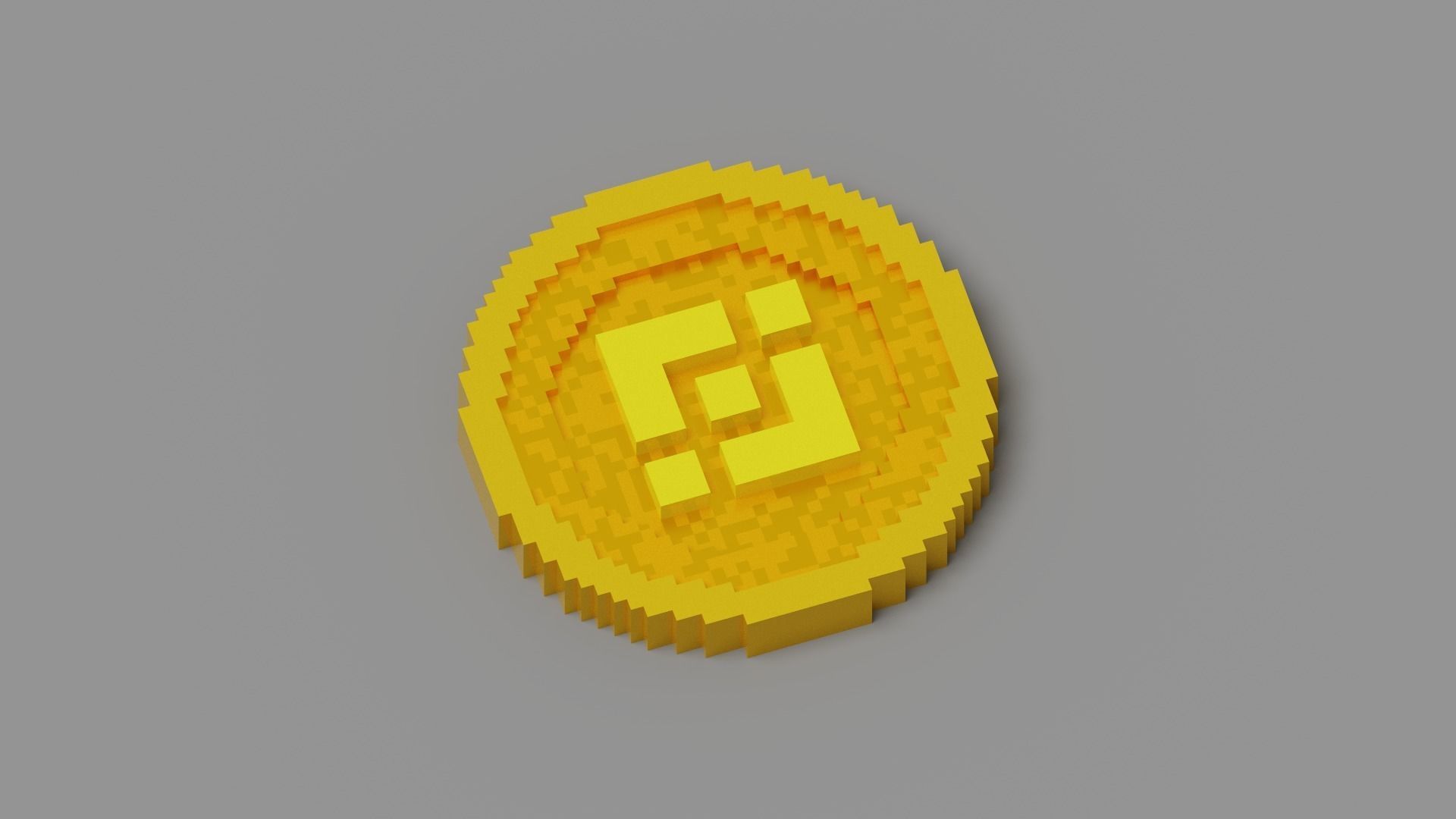 Binance Coin  Low-poly 3D model_14