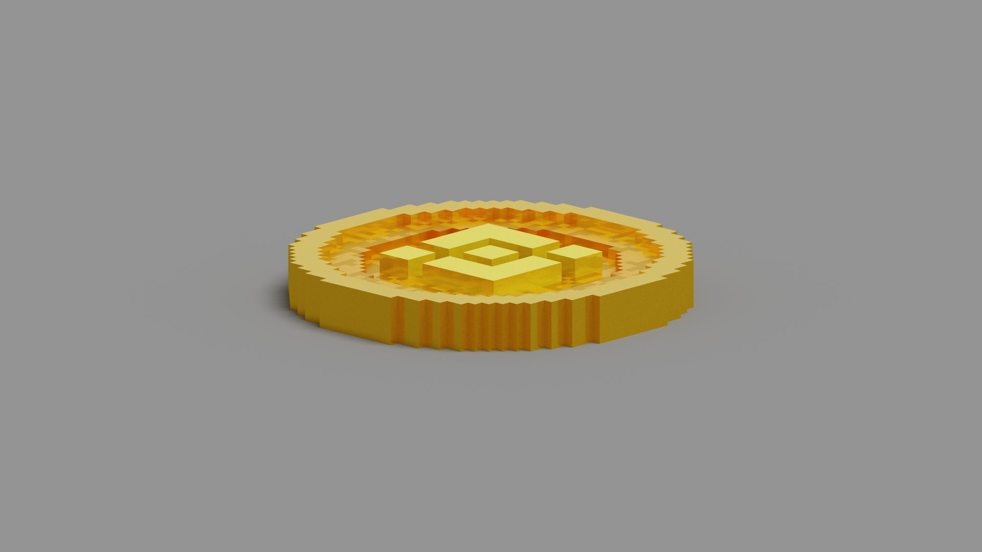 Binance Coin  Low-poly 3D model_4