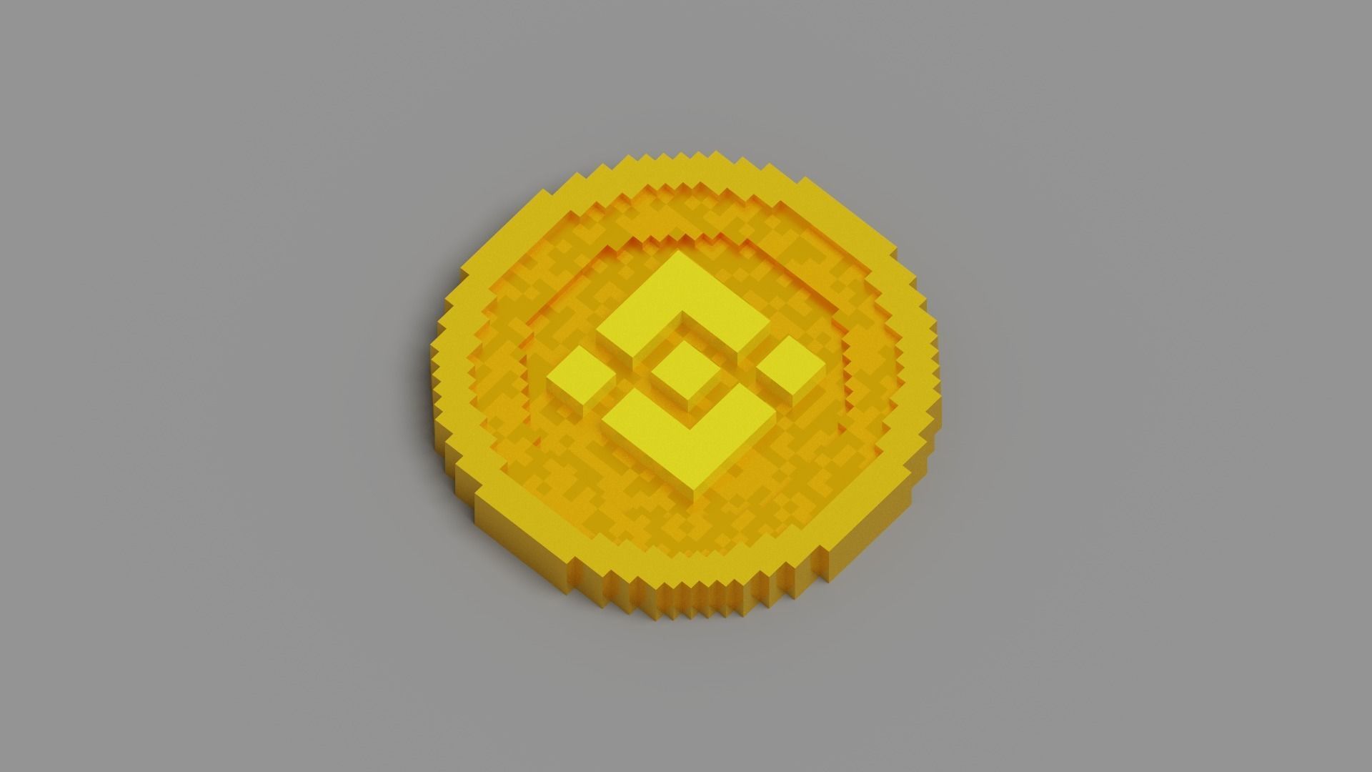 Binance Coin  Low-poly 3D model_10