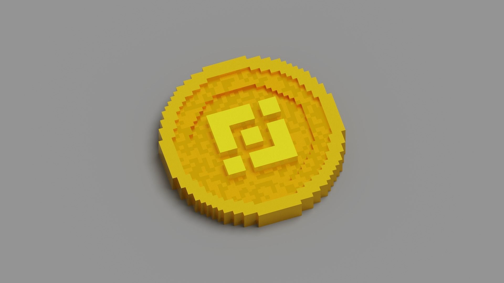 Binance Coin  Low-poly 3D model_20