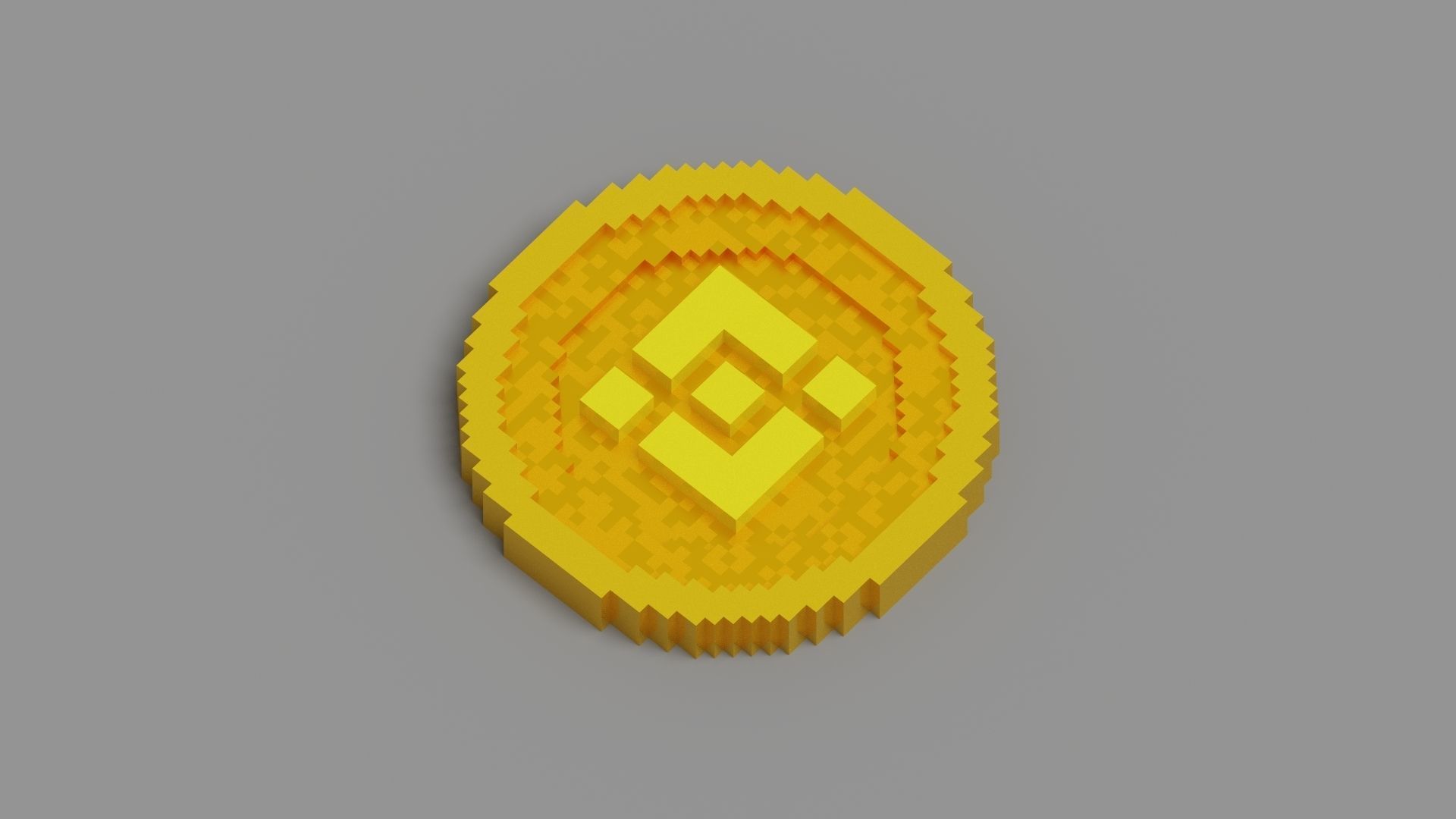 Binance Coin  Low-poly 3D model_1