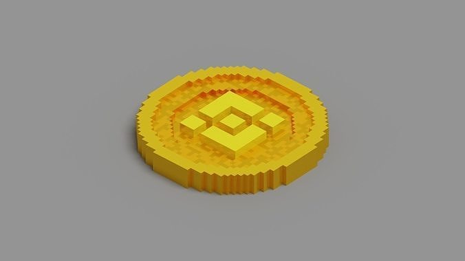 Binance Coin  Low-poly 3D model