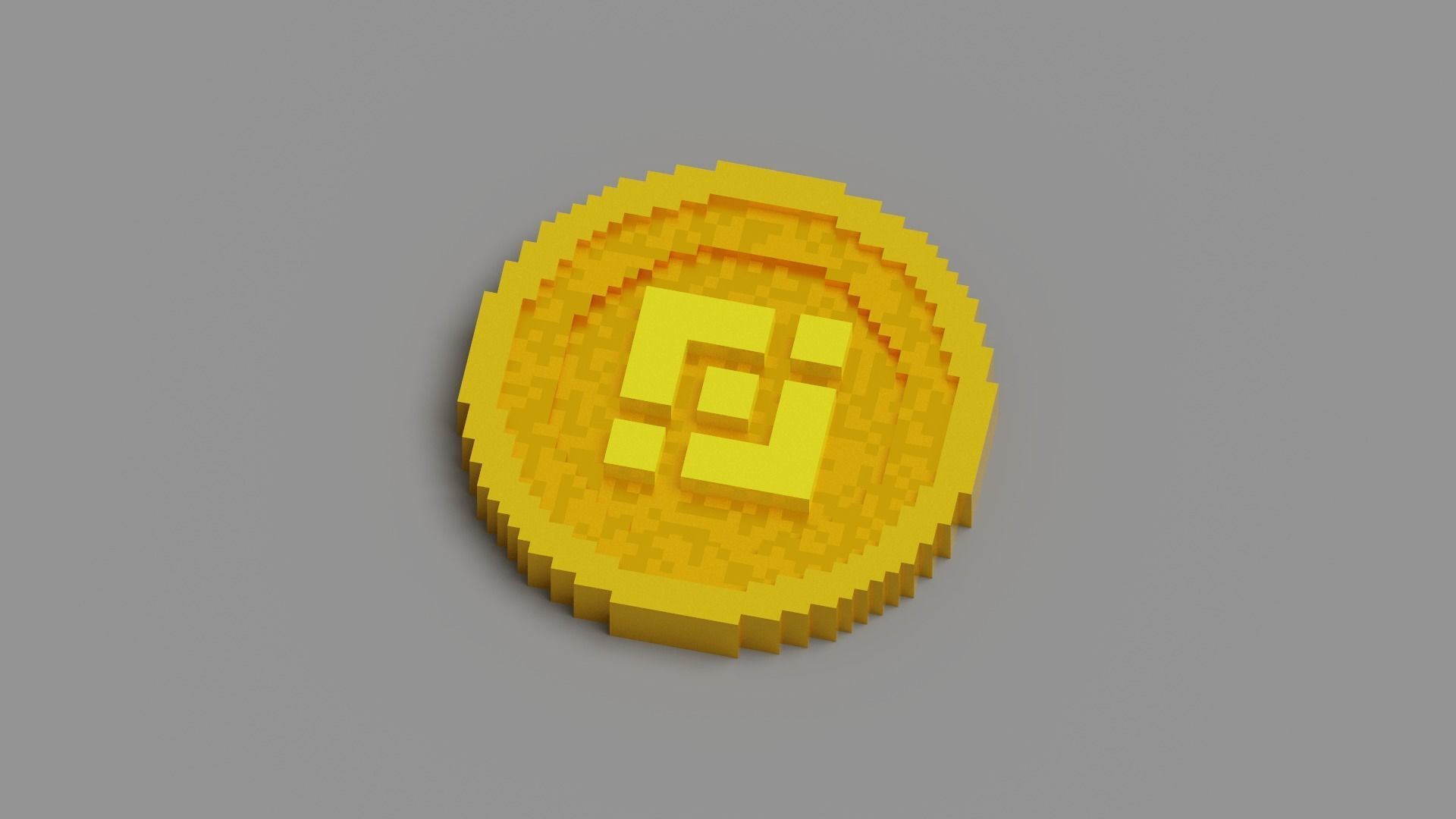 Binance Coin  Low-poly 3D model_21