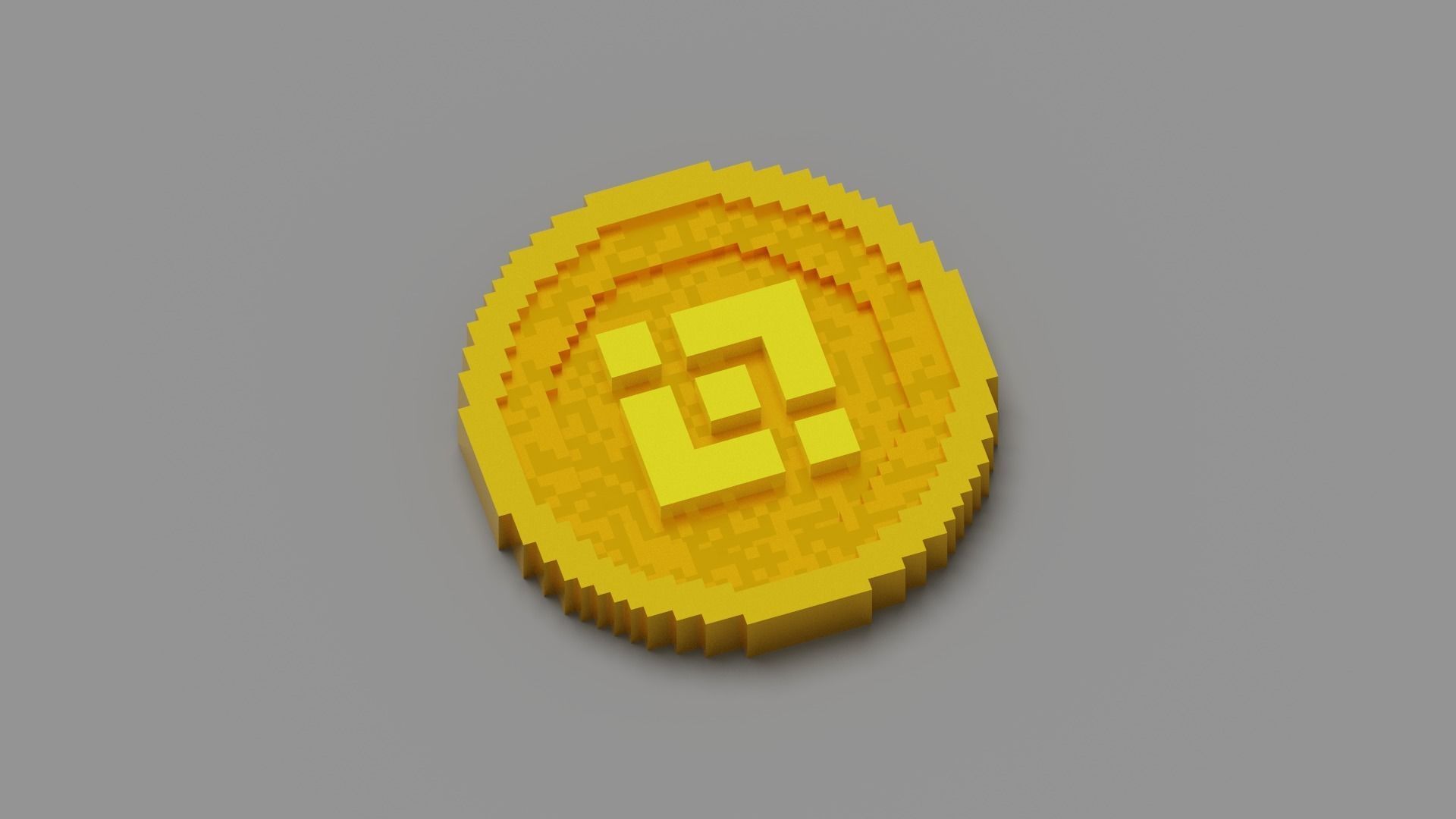 Binance Coin  Low-poly 3D model_17